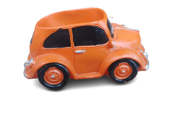 Orange Vintage Car Planter - Pot